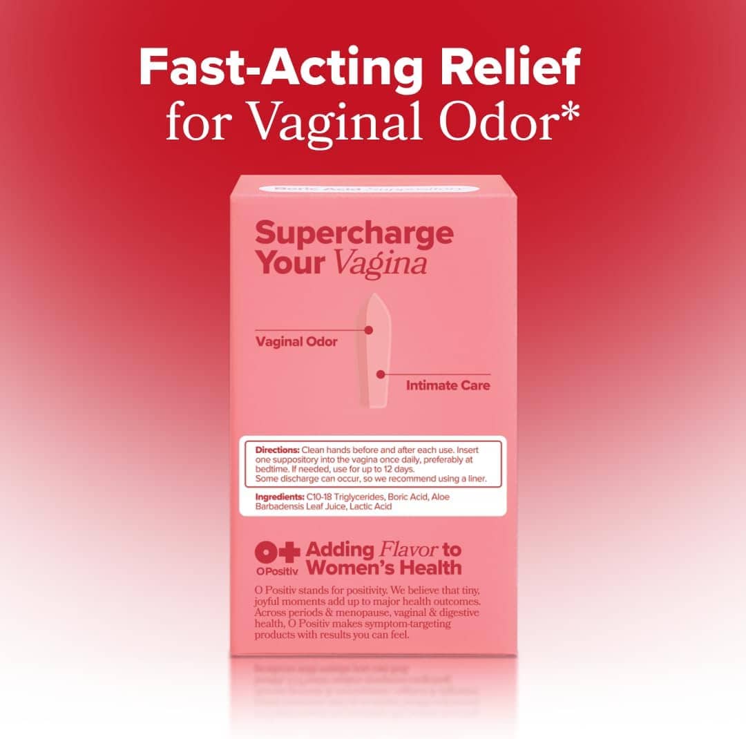 O Positiv URO Boric Acid Vaginal Suppository – with Lactic Acid, and Aloe for Fast Relief and Vaginal Odor Control – Vegan, Free from Parabens, Dyes, and Fragrances – 12 Count (Pack of 1)-HZ