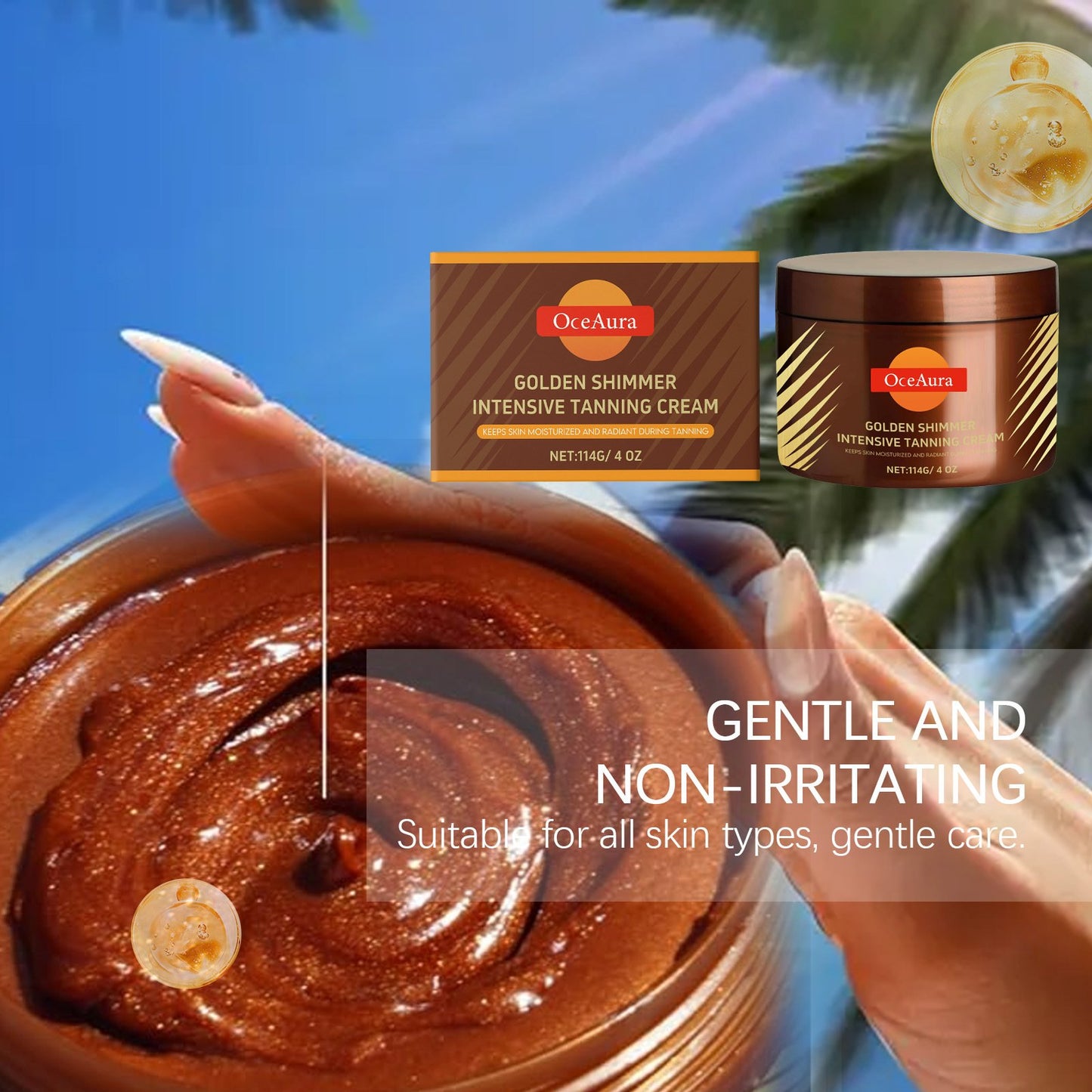 🔥2025 Summer Hot Sale- Gold Shimmer Intensive Tanning Gel