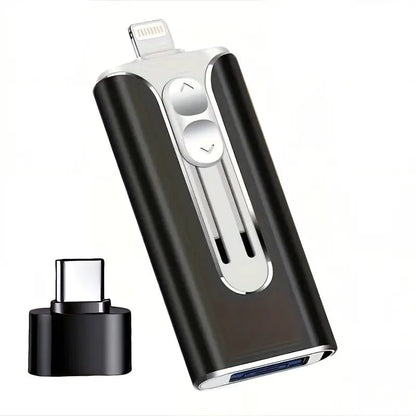 32~256GB Micro USB + 8 Pin + USB 3.0 4 in 1 Mobile Phone Computer U-Disk
