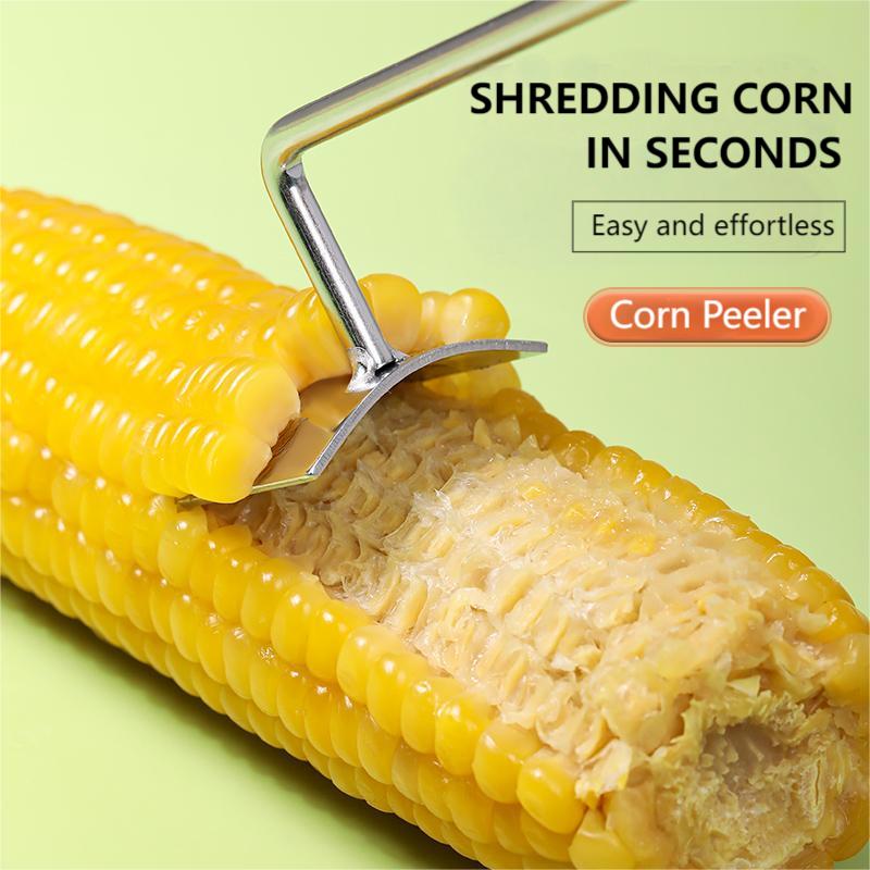 🔥Last Day Promotion-49%OFF - 2025 NEW Long Handle Stainless Steel Corn Stripping Tool