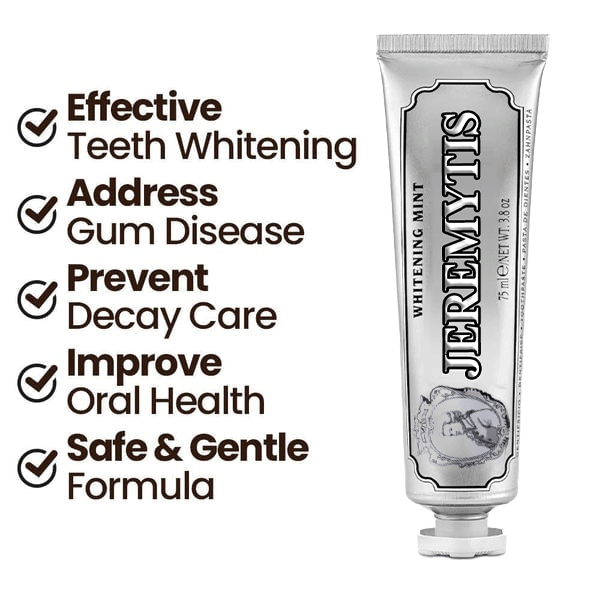 ⏰[Official Brand Store 24-Hours Promotion]" JEREMYTIS Ultra Whitening Mint Toothpaste✨"