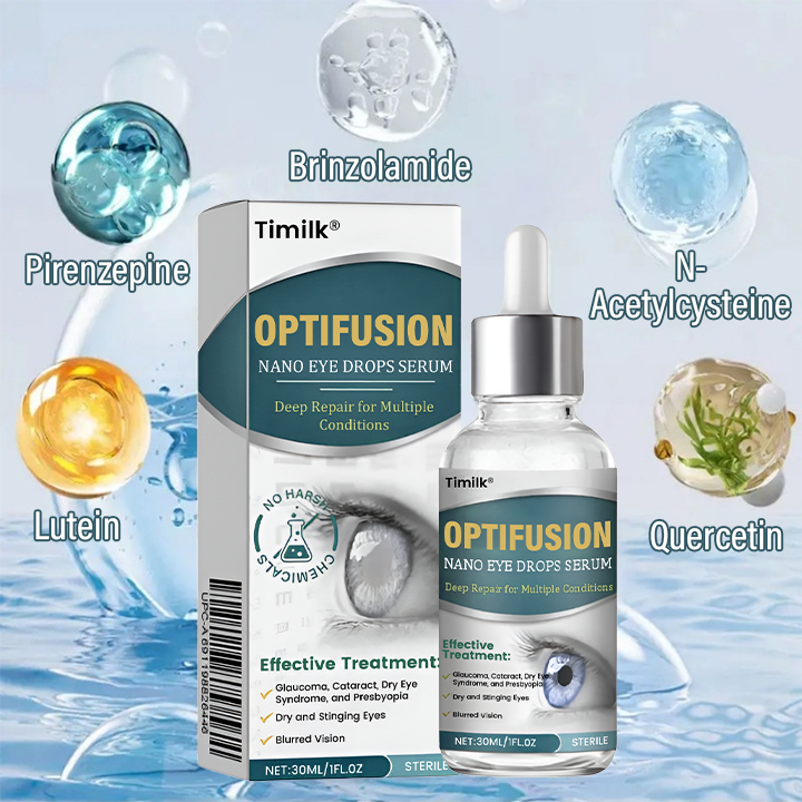 🔥Timilk® OptiFusion Nano Eye Drops Serum —Nano Technology Restores Clear Vision,  No Glasses, No Surgery