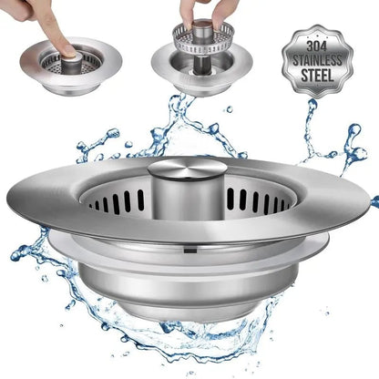 🔥 Last Day 49% OFF 🔥3 in 1 Kitchen Sink Drain Strainer Kitchen Gadgets
