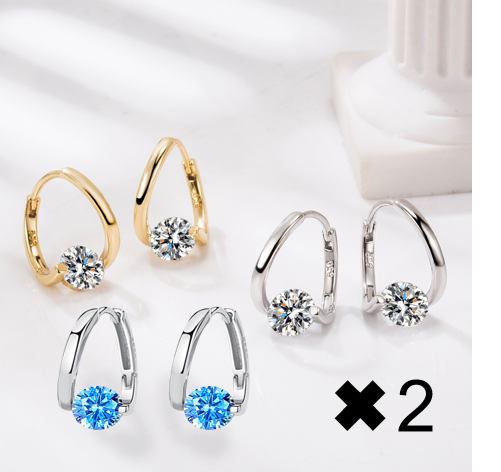 6PAIRS❤️2PCS GOLD+2PCS SILVER+2PCS BLUE