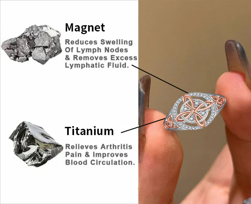 🔥Last Day 50% OFF - 💖Lymphatic magnetic therapy cats eye ring✨
