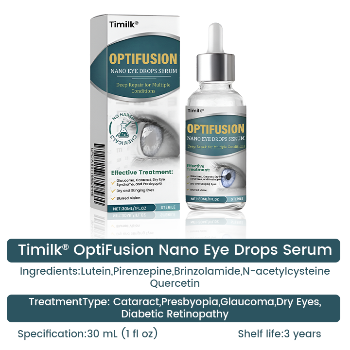 🔥Timilk® OptiFusion Nano Eye Drops Serum —Nano Technology Restores Clear Vision,  No Glasses, No Surgery