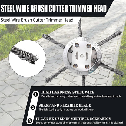 ⚡Flash Sale💥6 inch Steel Wire Brush Cutter Trimmer Head