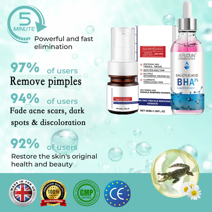 【Acne & Scar Therapy Set】 2% Salicylic Acid + High-Strength VC Essence