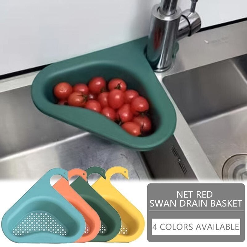 🎁2025 Hot Sale🎁  Kitchen Sink Drain Basket Swan Drain Rack