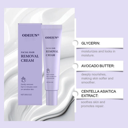 ODEIUN® Gentle and Painless Facial Hair Removal Cream