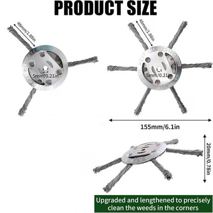 ⚡Flash Sale💥6 inch Steel Wire Brush Cutter Trimmer Head