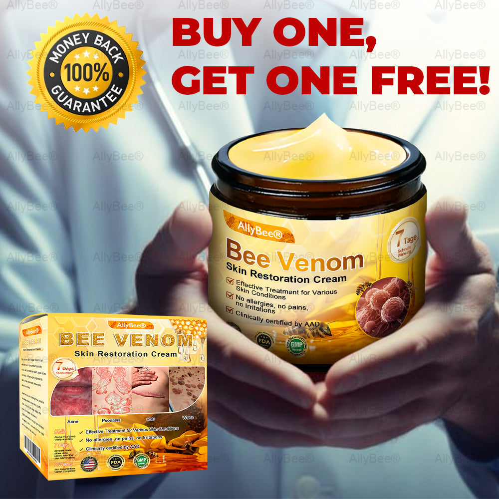 【Official Shop】 AllyBee® Skin Treatment Cream Anti-aging, Hydrating, Skin Repair, Even Tone, Acne and Dark Spot Treatment, Wart and Mole Removal, Psoriasis Relief
