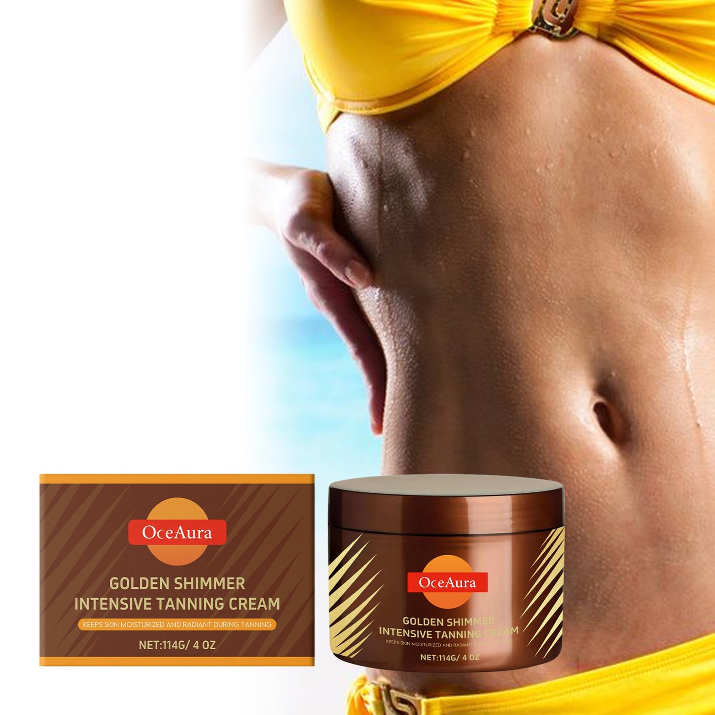 🔥2025 Summer Hot Sale- Gold Shimmer Intensive Tanning Gel