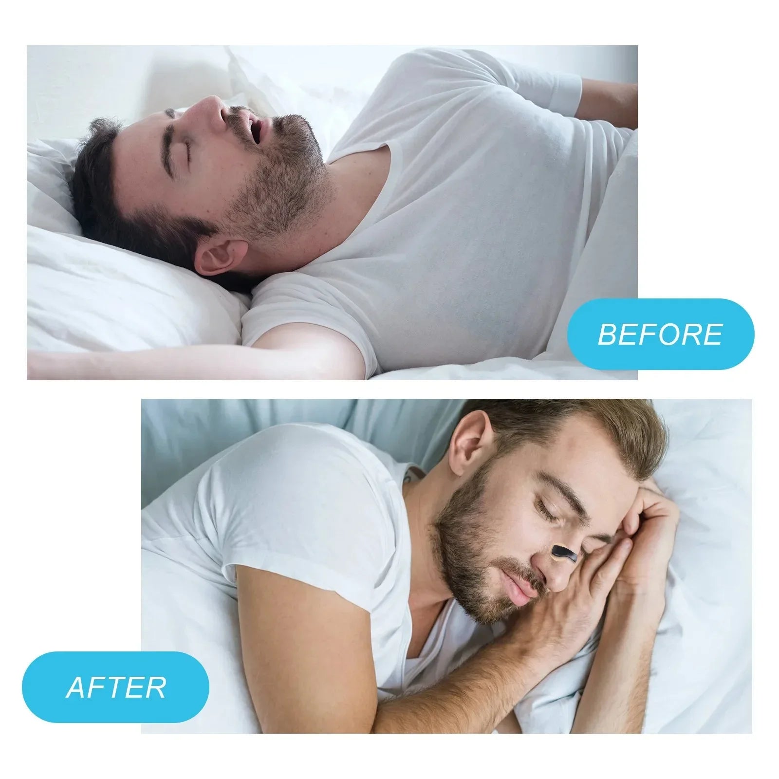 Magnetic Nasal Strips - Snoring Relief, Better Sleep, Nasal Congestion and Easy Breathing