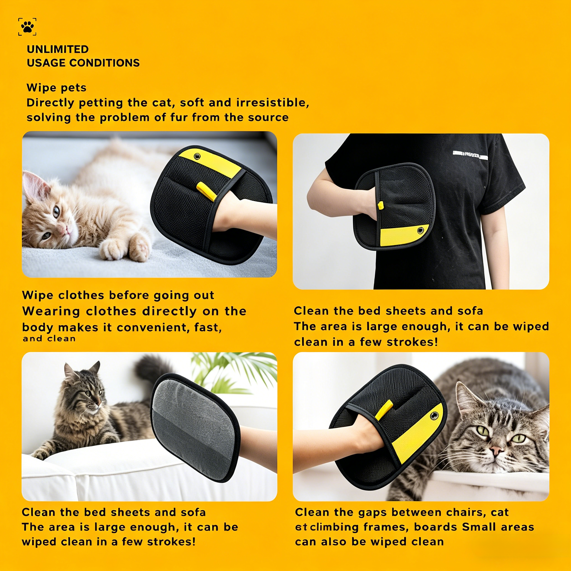 ✨Last Day 50% OFF - Pet hair remover Electrostatic gloves
