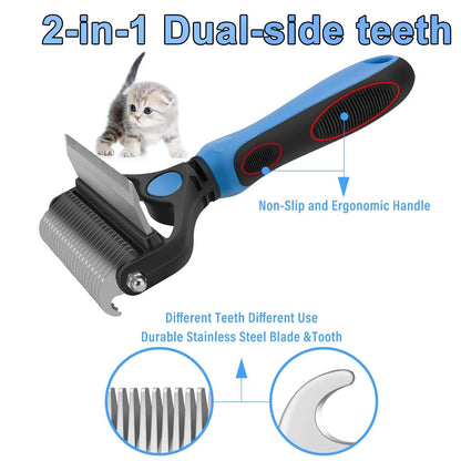 🐾 Professional Deshedding Tool for Dogs & Cats – Gentle, Efficient & Fur-Free Home ✨💖
