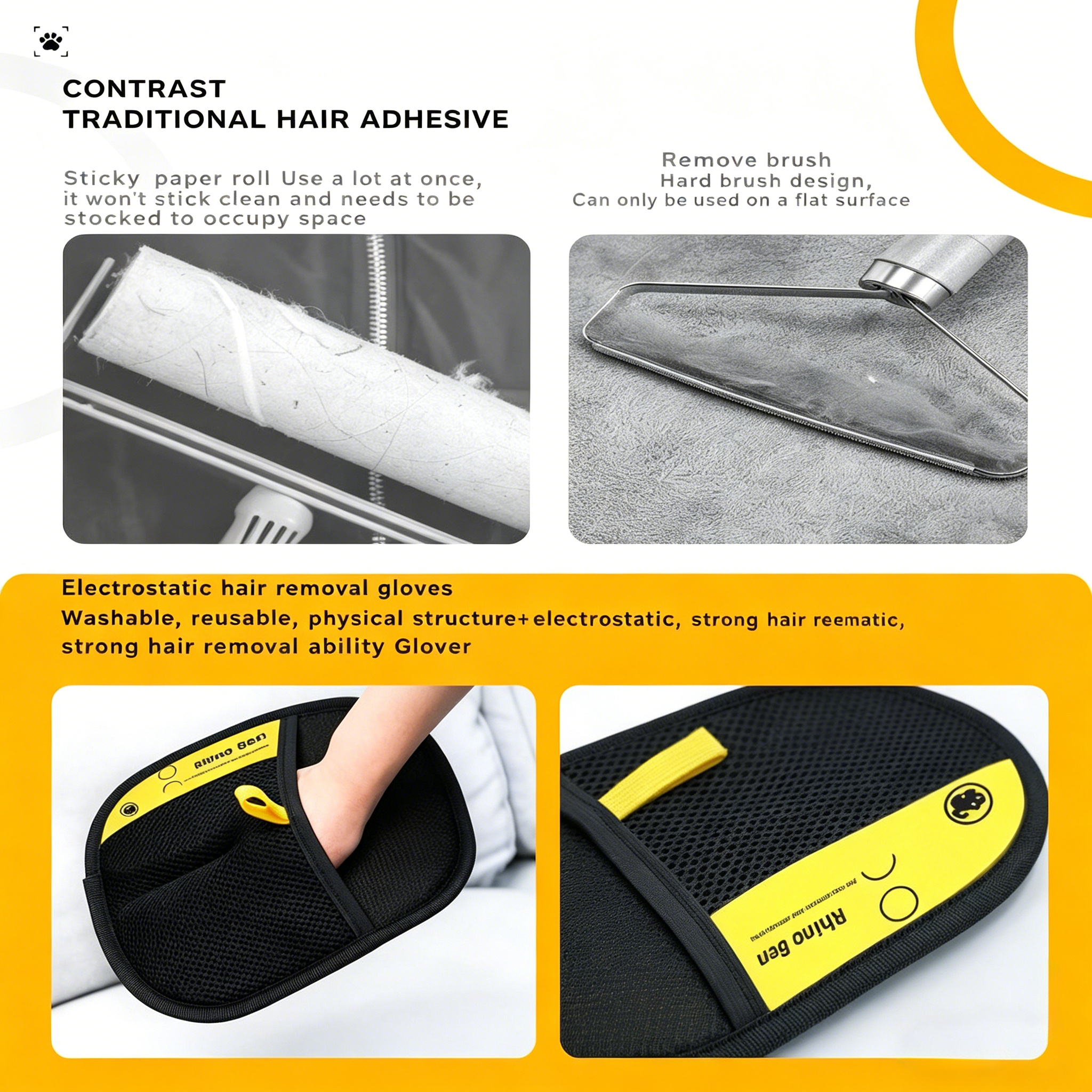 ✨Last Day 50% OFF - Pet hair remover Electrostatic gloves