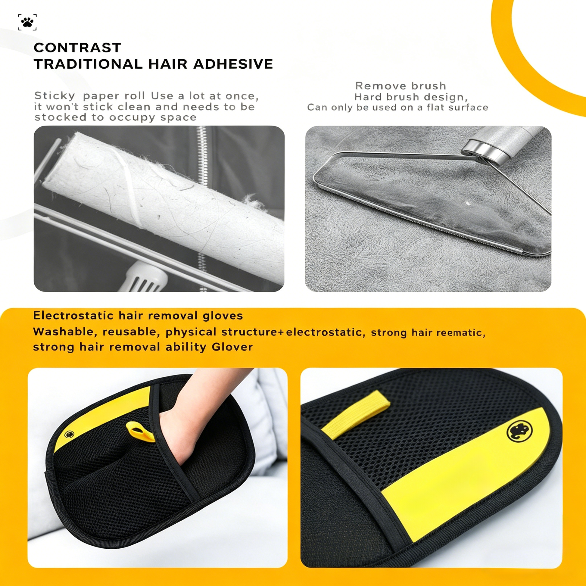 ✨Last Day 50% OFF - Pet hair remover Electrostatic gloves