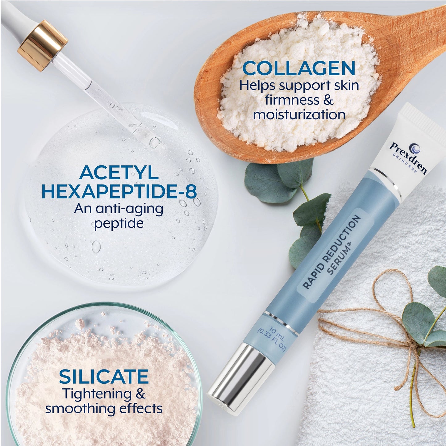 🌟 Prexdren®  Rapid Reduction Eye Serum — Instantly reduces eye bags, wrinkles, and dark circles