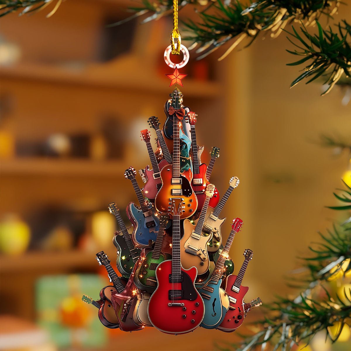 🎸🎵2026 New Arrivals-Rockin' Around The Guitar Christmas Tree Ornament