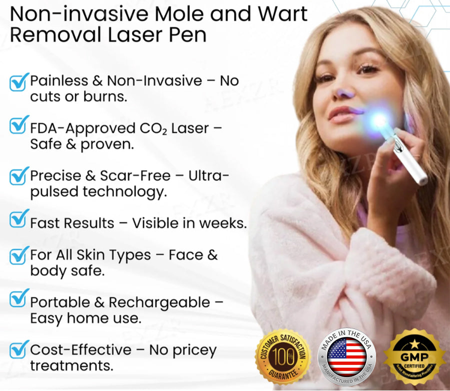 JEREMYTIS® Non-Invasive Mole and Wart Removal Laser Pen