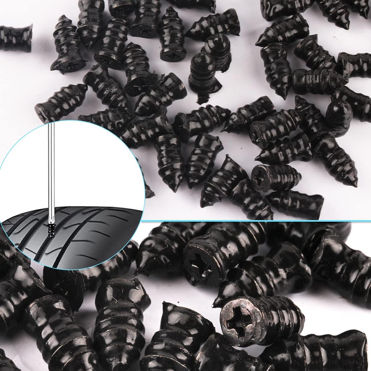 🔥Tire Repair Rubber Nail🚚Free Screwdriver Included