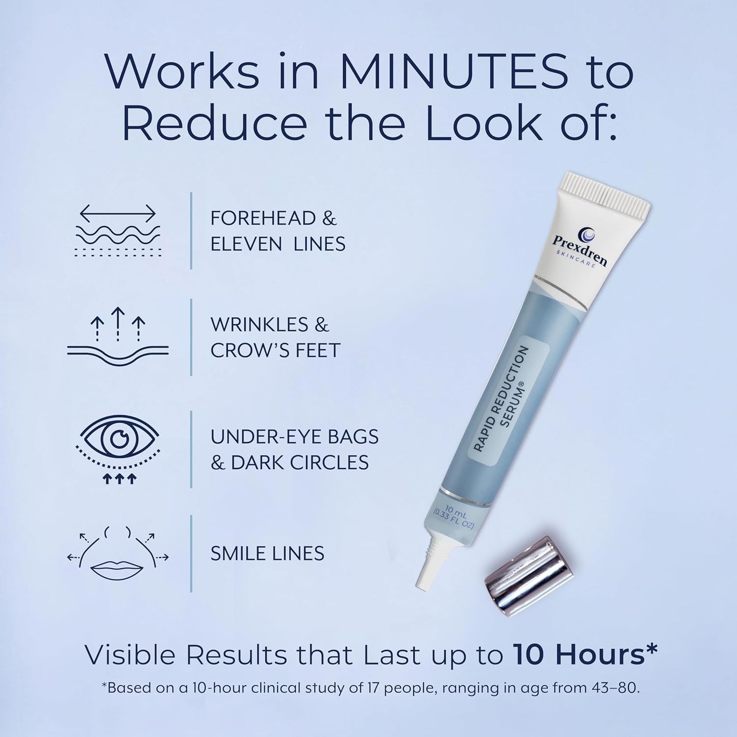 🌟 Prexdren®  Rapid Reduction Eye Serum — Instantly reduces eye bags, wrinkles, and dark circles