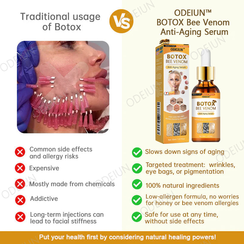 🎁Flash Sale - ODEIUN™ BOTOX Bee Venom Anti-Aging Serum - Suitable for all skin types🐝💎