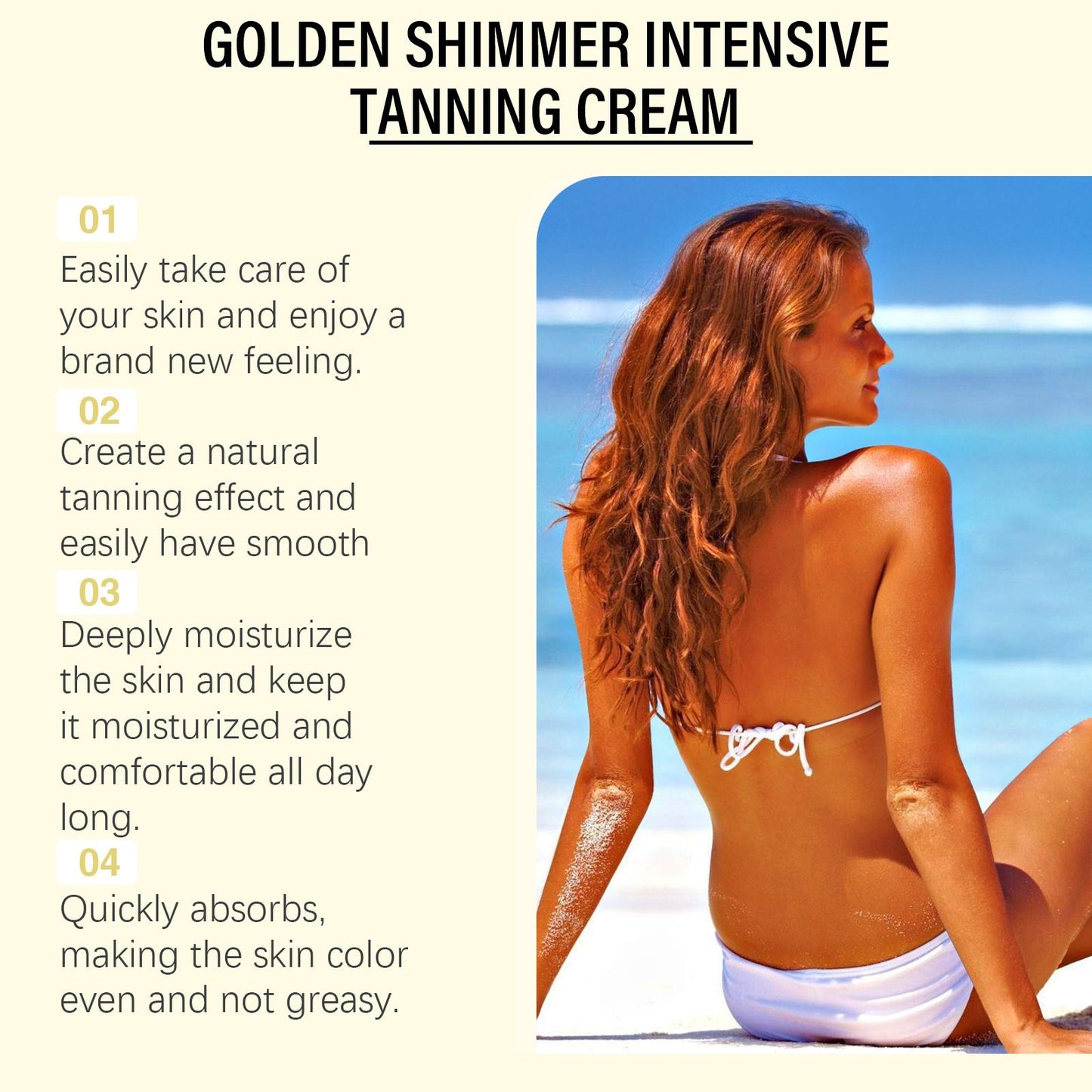 🔥2025 Summer Hot Sale- Gold Shimmer Intensive Tanning Gel
