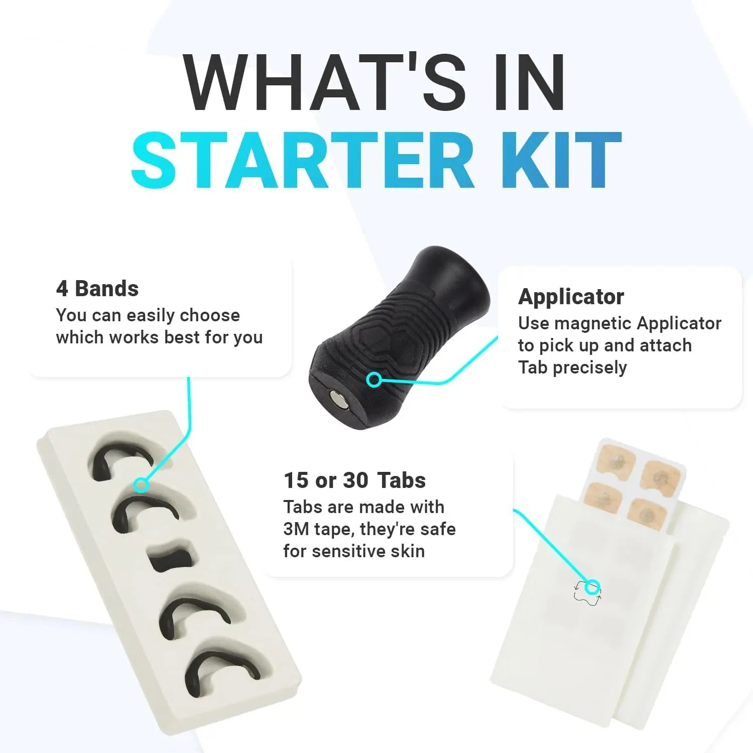 Magnetic Nasal Strips - Snoring Relief, Better Sleep, Nasal Congestion and Easy Breathing