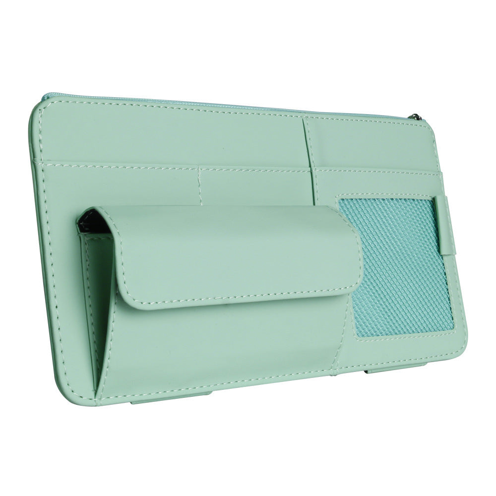 Nappa Leather Car Sun Visor Organizer