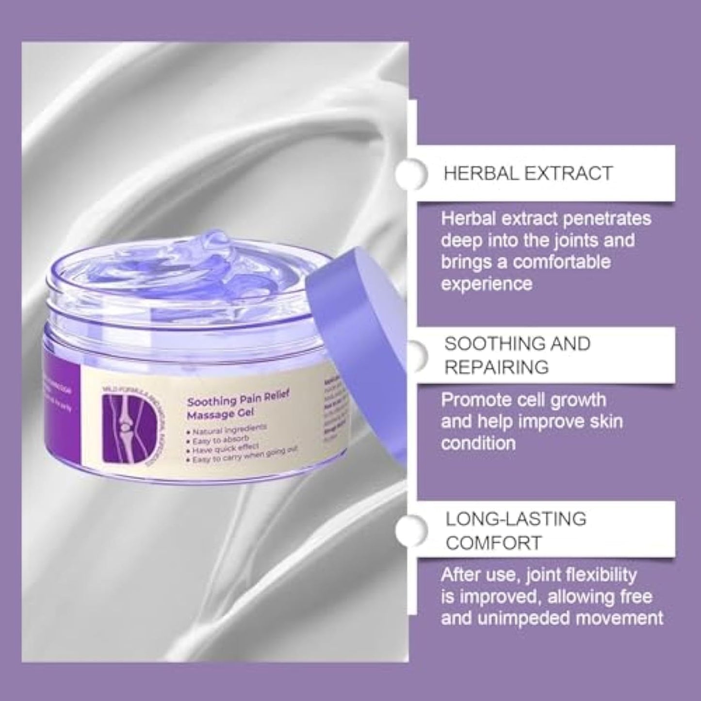 Joint Pain Treatment Gel – Turmeric Extract, Emu Oil, Chondroitin, & Natural Herbal Ingredients for Joint Health and Pain Treatment