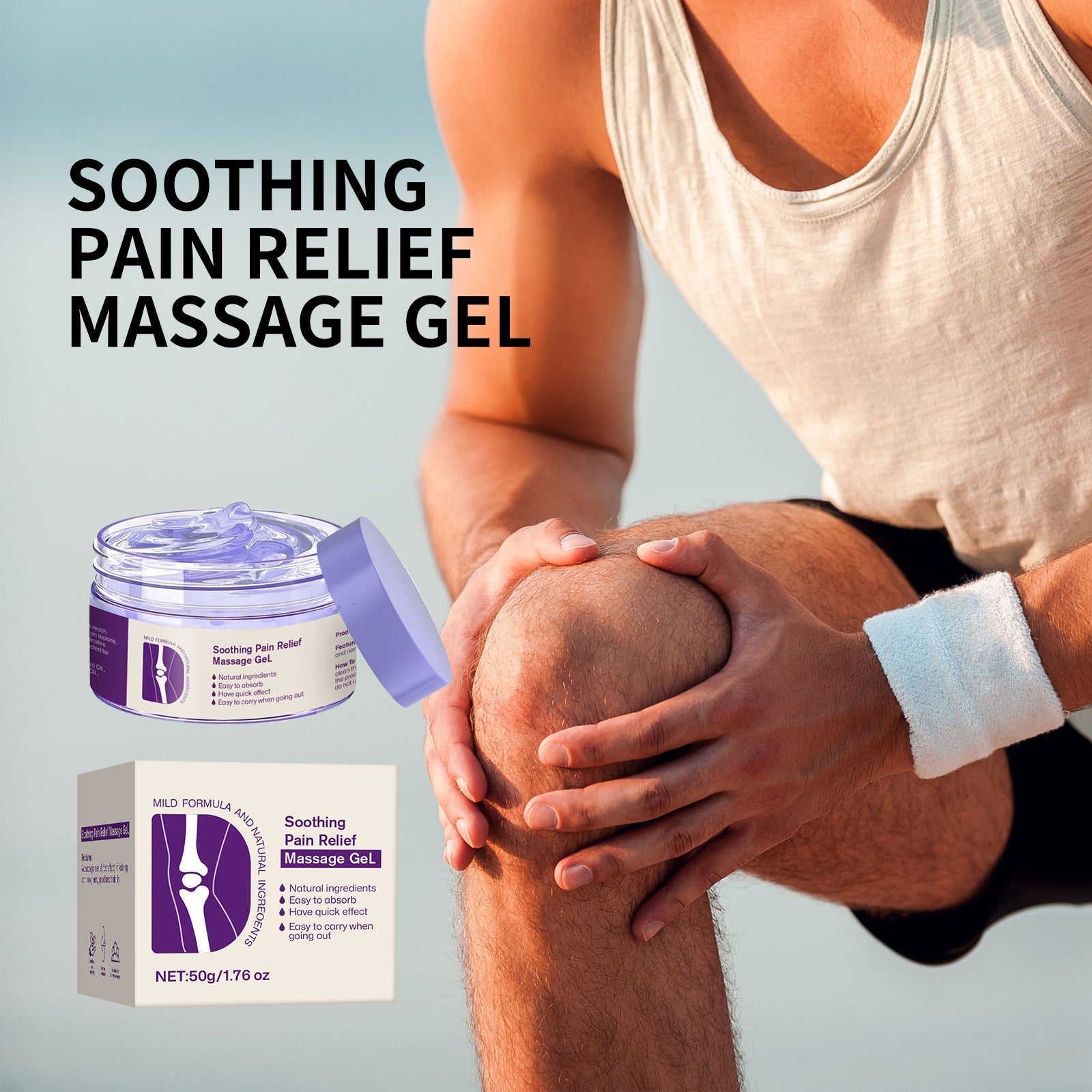 Joint Pain Treatment Gel – Turmeric Extract, Emu Oil, Chondroitin, & Natural Herbal Ingredients for Joint Health and Pain Treatment
