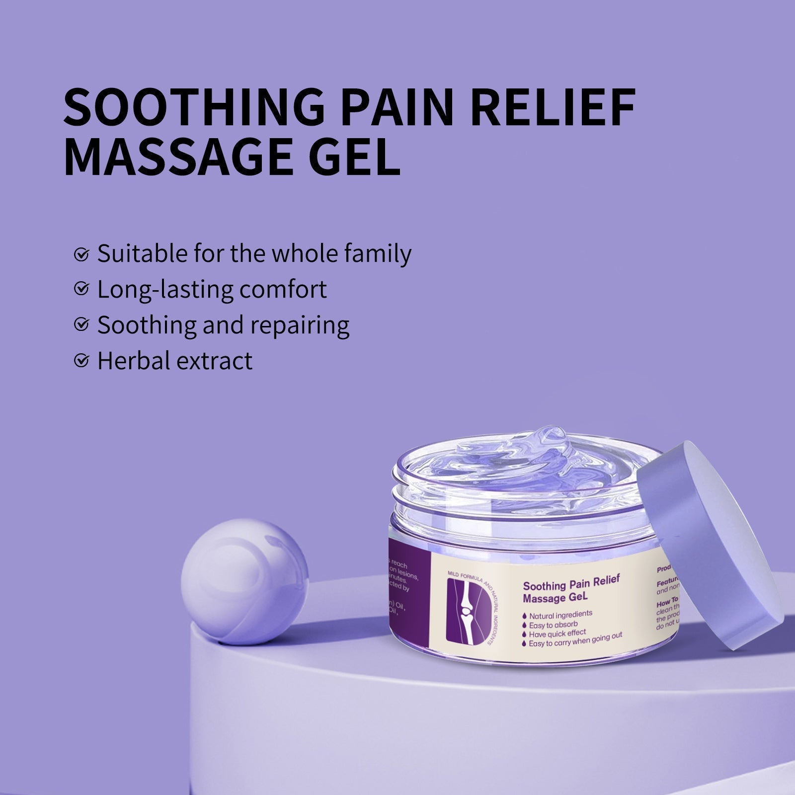 Joint Pain Treatment Gel – Turmeric Extract, Emu Oil, Chondroitin, & Natural Herbal Ingredients for Joint Health and Pain Treatment