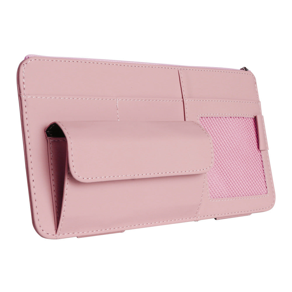 Nappa Leather Car Sun Visor Organizer