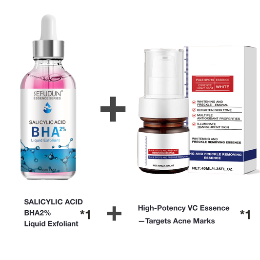 【Acne & Scar Therapy Set】 2% Salicylic Acid + High-Strength VC Essence
