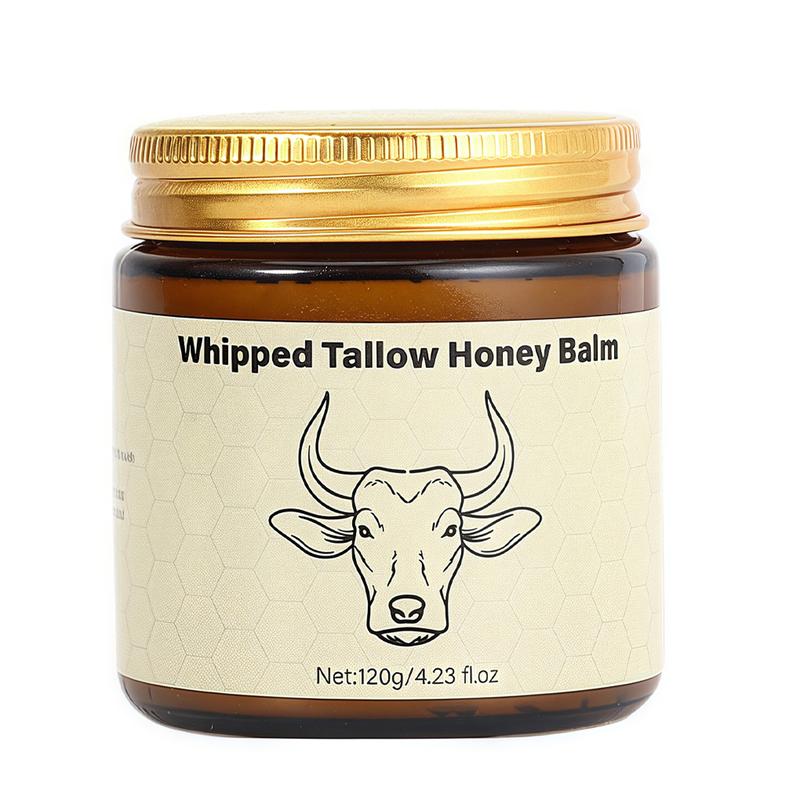 🌿 Lopeie Grass-Fed Tallow Honey Cream (4oz) — handmade, natural, lavender-scented moisturizer for deep hydration and dry-skin relief