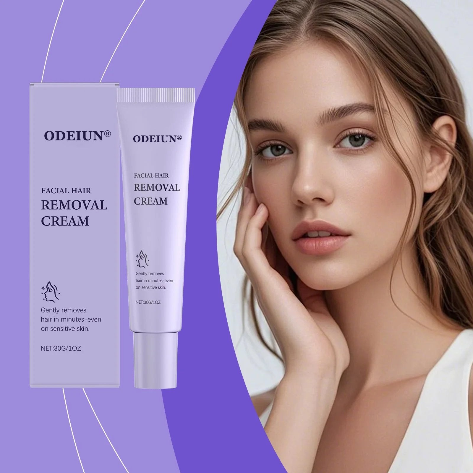 ODEIUN® Gentle and Painless Facial Hair Removal Cream
