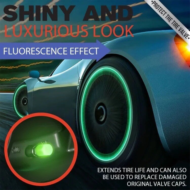 🚗Glow-in-the-Dark Tire Caps 💡