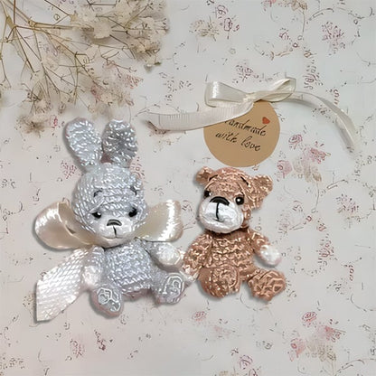 🐰🧸Handmade crochet animal in walnut shell