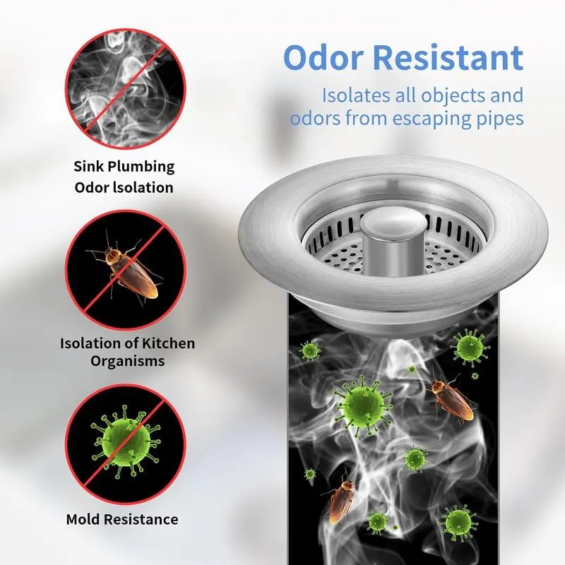 🔥 Last Day 49% OFF 🔥3 in 1 Kitchen Sink Drain Strainer Kitchen Gadgets