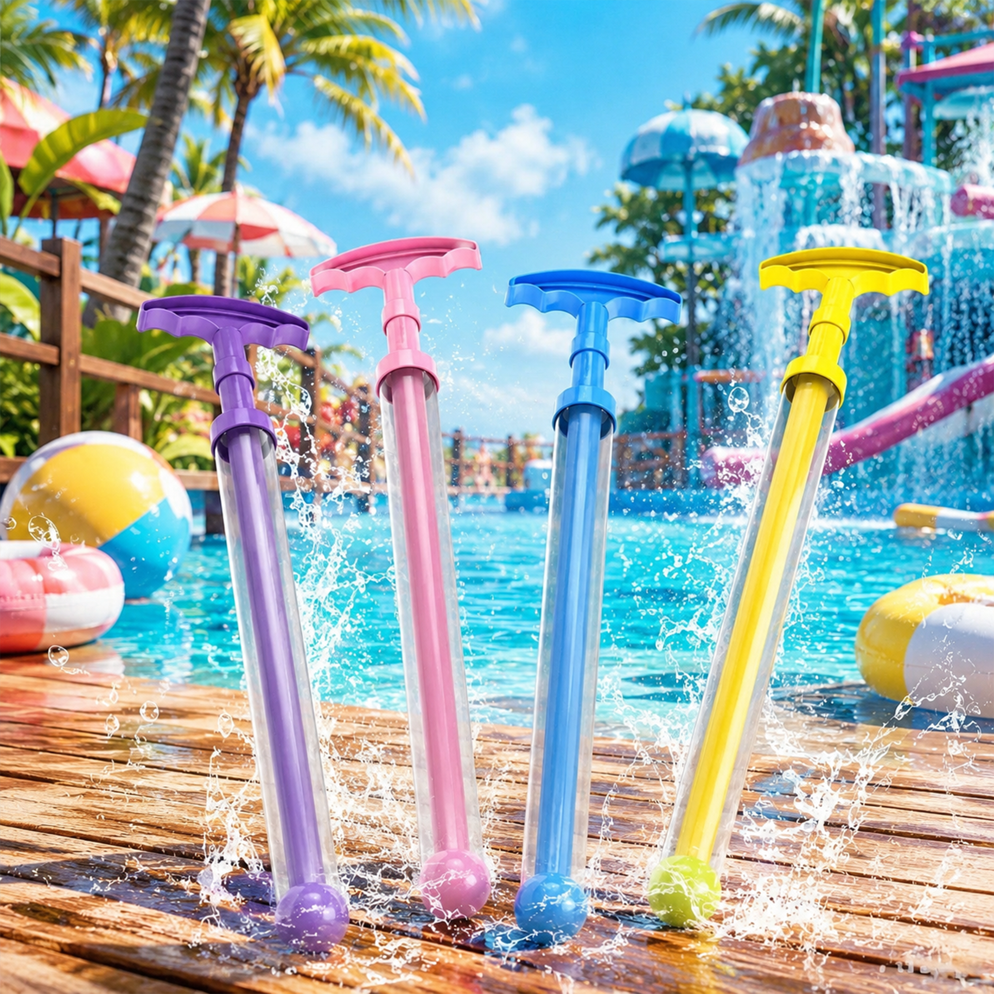 Extendable Summer Water Blaster Toy for Kids Outdoor Pool Beach Play