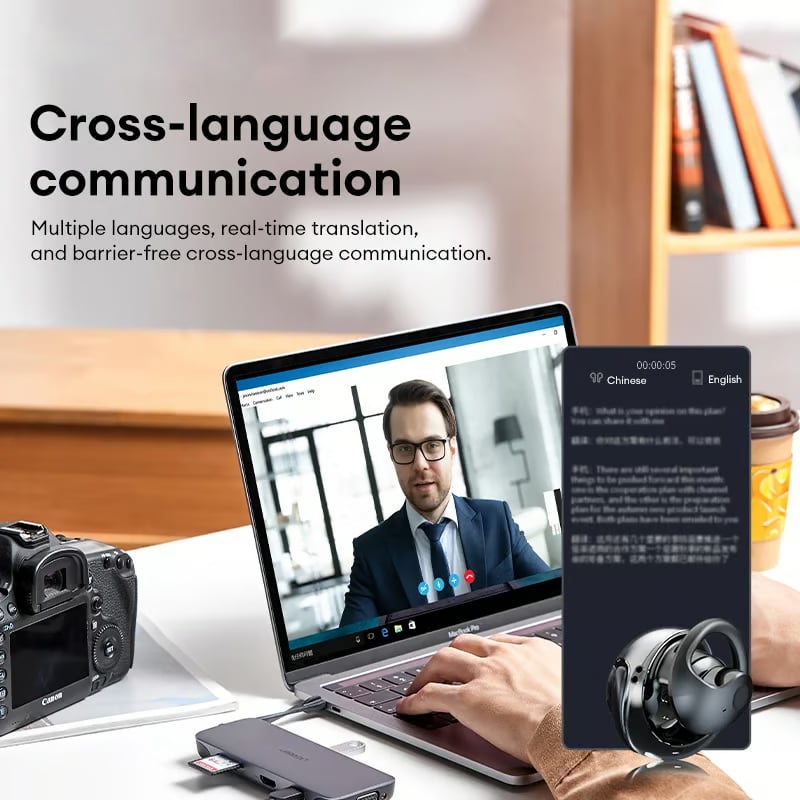 🏆#1 Best Seller ⏰ 49% OFF 💎AI Translation Wireless OWS Bluetooth5.4 Earphones (Fit iOS & Android)