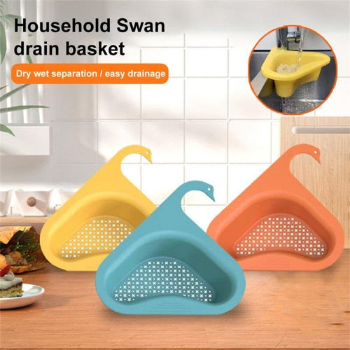 🎁2025 Hot Sale🎁  Kitchen Sink Drain Basket Swan Drain Rack