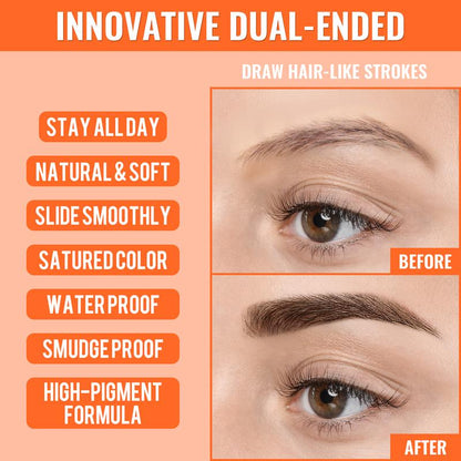 🌟 Achieve Perfect Brows –✨ 4D Brow Pen – For Natural, All-Day Eyebrow & Eyeliner Perfection! 💁‍♀