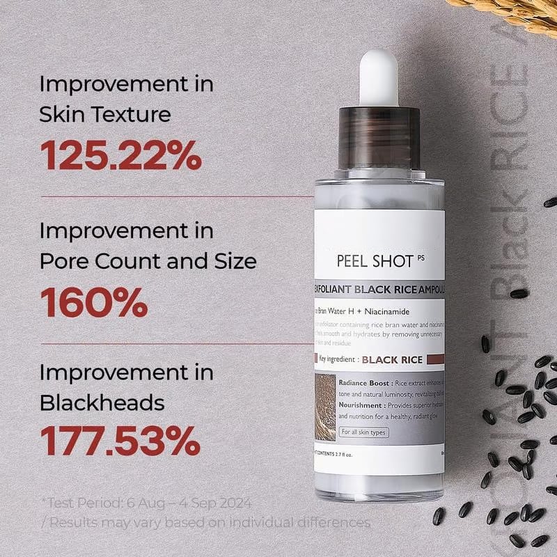 Peel Shot Glow Rice Ampoule Duo - Serums for Brightening, Exfoliating, and Moisturizing🌾