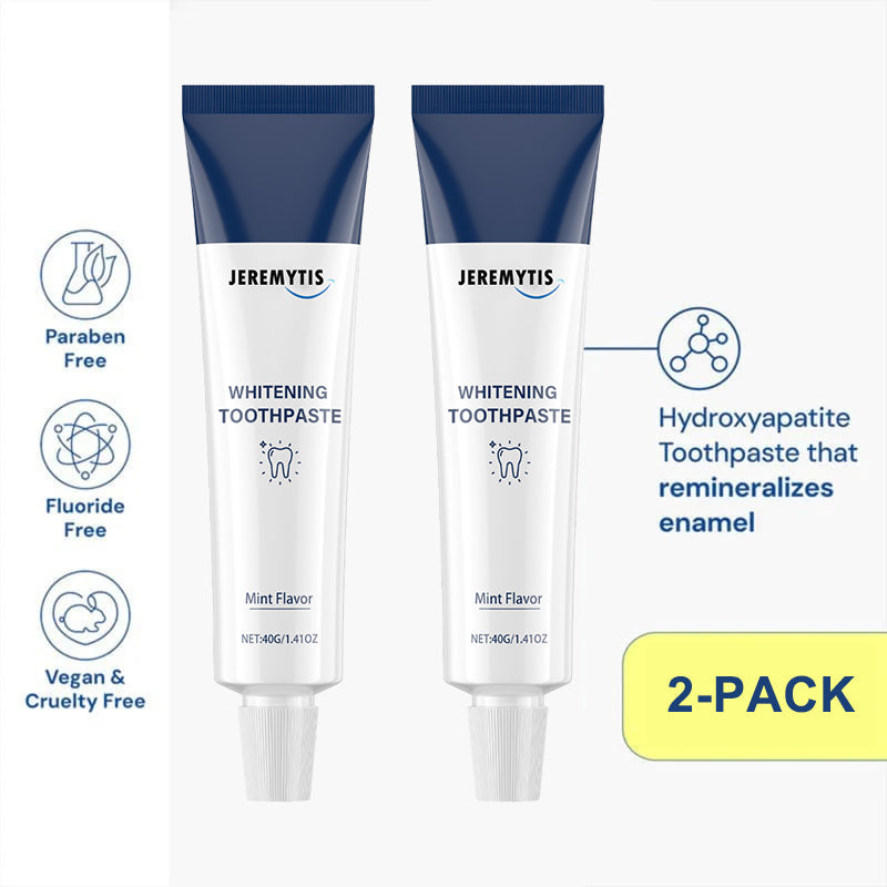🦷  Fluoride-Free Hydroxyapatite Teeth Whitening Toothpaste with Coconut Oil & Xylitol ❄️