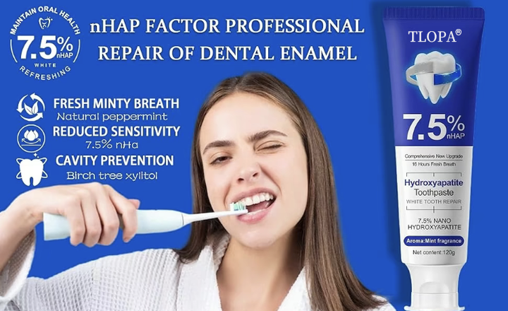 TLOPA®  (BDA recommended)Hydroxyapatite Toothpaste(🦷𝐋𝐢𝐦𝐢𝐭𝐞𝐝 𝐭𝐢𝐦𝐞 𝐝𝐢𝐬𝐜𝐨𝐮𝐧𝐭 𝐋𝐚𝐬𝐭 𝟑𝟎 𝐦𝐢𝐧𝐮𝐭𝐞𝐬🦷)💧