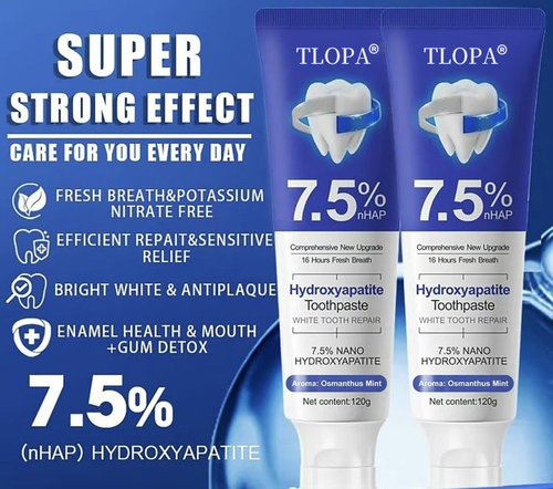 TLOPA®  (BDA recommended)Hydroxyapatite Toothpaste(🦷𝐋𝐢𝐦𝐢𝐭𝐞𝐝 𝐭𝐢𝐦𝐞 𝐝𝐢𝐬𝐜𝐨𝐮𝐧𝐭 𝐋𝐚𝐬𝐭 𝟑𝟎 𝐦𝐢𝐧𝐮𝐭𝐞𝐬🦷)💧