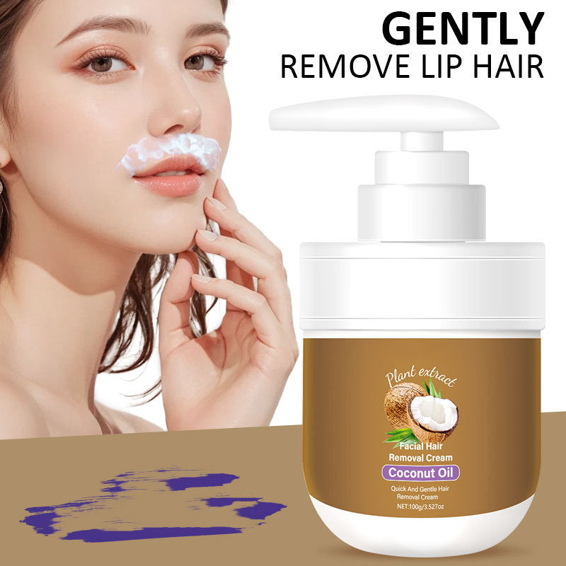 🥥 LAST DAY 70% OFF ! 🔥Coconut Facial Hair Removal Cream